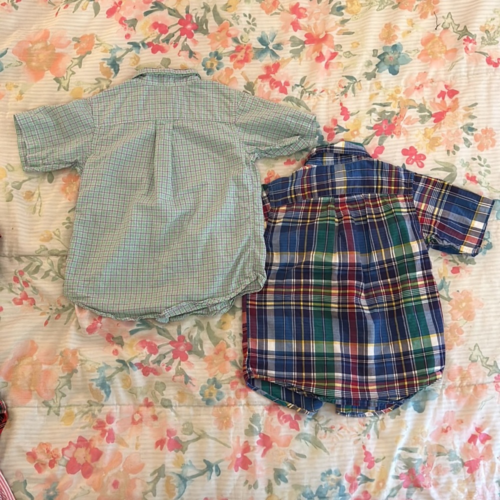 Ralph Lauren 4T Collection. 5 SS Plaid Shirts. 1 Polo. 8 total items. - Picture 4 of 8